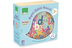 Vilac Vilac6703 81 magnesy alfabetowe z małymi literami, wielokolorowe