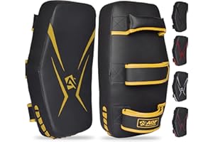 AQF Manoplas Boxeo, Paos Muay Thai Cuero Maya, MMA Escudo De Golpes Curvada, Almohadilla De Boxeo, Punch Boxeo Target Pads para UFC, Karate,Taekwondo, Artes Marciales & Kick Boxing