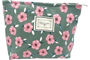 FYBLOSSOM Reise Kosmetiktasche Kulturtasche Cord Makeup Organizer, Tragbare Rose Make Up Tasche Klein Waschbeutel Kulturbeutel Organizer, Portable Reise Makeup Lagerung Organizer Für Damen Und Mädchen (Stil D)