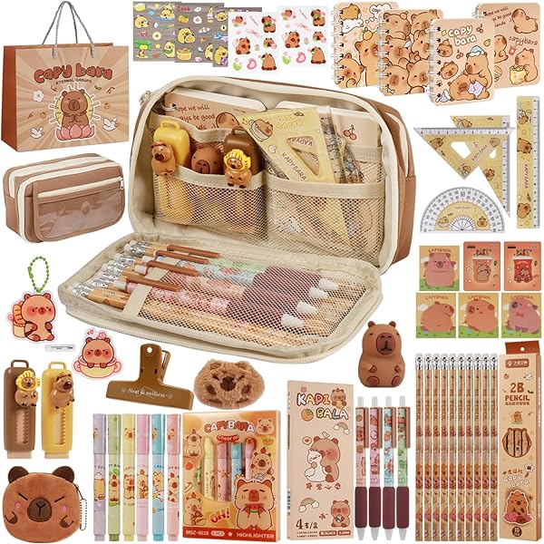 SAC STYLO FERMETURE éclair Capybara papeterie poche de rangement étui