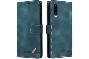 OKZone Coque pour Huawei P30, Étui de Protection de Portefeuille Antichoc de Fente pour Carte, Support de Carte à Rabat en Cuir en PU Étui de Téléphone pour Huawei P30 (Vert)