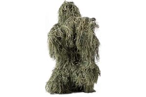 HAOFST VADOOLL Ghillie Anzug Camo Woodland Camouflage Waldjagd 4-teilig + Tasche