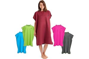 Fit-Flip Poncho Surf per Uomini & Donne come Poncho Extra Lungo di Microfibra, Accappatoio per Cambiarsi e Poncho ad Asciugamano Tutto in Uno