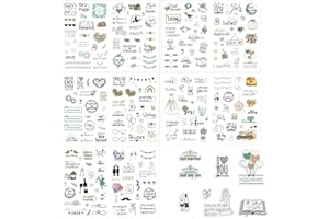LacyMC Sticker Hochzeit Gästebuch(213 Aufkleber),Perfektes Sticker Set für Fotoalbum Hochzeit,Vintage Love Sticker für Gästebuch oder Fotoalbum mit viel Liebe(Deutsch&Englisch,Grün Stil)