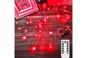 Utomhus LED 10 m 100 LED batteridriven ljuskedja, 8 lägen (röd) | Batteridrivna LED-lampor med 8 ljuseffekter skapar en varm atmosfär vid alla tillfällen.
