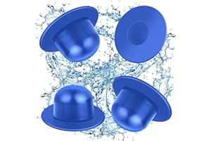 ABEILLO 4 Pack Swimming Pool Wall Plugs Replacement Fitting - Above Ground Swimming Pool Filter Pump Strainer Hole Plug Stopper Compatible with Intex (Blue)