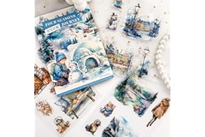 ‎TA MERRY Scrapbooking Aufkleber Accessories 20 Blätter Scrapbooking Stickers Zubehör for Journaling,Bullet Journal Sticker for Scrapbooking, Bullet Journal Accessories，Fotoalbum Sticker（Travel Series3）