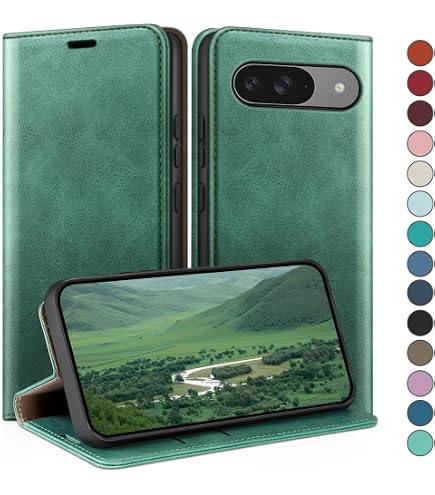 NEXCURIO Handyhülle Für Google Pixel 9 / 9 Pro – Flip Case Mit Kartenfächern, Magnetverschluss & Standfunktion, Rosa Gold