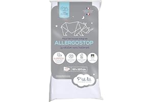 P'tit lit - Proteggi Materasso Bambino Allergostop 60x120 cm | Fodera completa Impermeabile | Naturalmente Protetti contro Acari e Cimici del Leto - Esente da Trattamenti Chimici - Oeko Tex