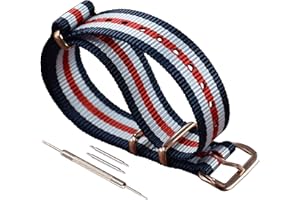 MZBUTIQ Thin Nylon Watch Strap Replacement(10 12 13 14 15 16 17 18 19 20mm)