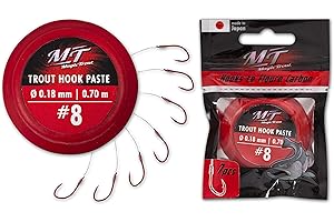 Quantum Magic Trout Teighaken 200cm rot - 7 gebundene Haken