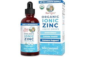 MARYRUTH ORGANICS MaryRuth Organic, Liquid Ionic Zinc, Zinc Drops, Dietary Supplement, Unflavored, 120ml, Vegan, Gluten-Free, Soy-Free