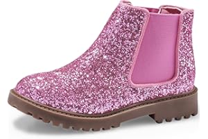 HARVEST LAND Girls Boots Kids Ankle Boots Zipper School Shoes Elegant Big Kid Fashion Winter Boots Zip-up Short Flat Bootie for Junior/Yourth