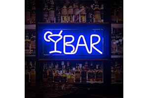 MEDE Neon Bar Sign Decor for Home Bar Powered by USB Neon Signs,Led Neon Bar Lights for Club Blue Pub Signs for Wall Decor-16 x 7 "