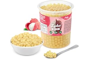 THE INSPIRE FOOD COMPANY INSPIRE FOOD Bubble Tea Perles Litchi | Bubble tea, perle de tapioca pour bubble tea | 100% vegan et sans gluten, sans colorant artificiel, 1 kg