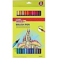Camlin Kokuyo Brush Pens, 24 Shades (Multicolor)