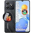 Blackview Wave 8C Mobile Phones, Android 14 Smartphone 2025, Octa-Core 6GB+64GB/SD 2TB, 5000mAh Smart Phone, 6.56" HD, 4G Dual SIM Free Unlocked Phones, 3 Card Slots, 2 Years Warranty, Black