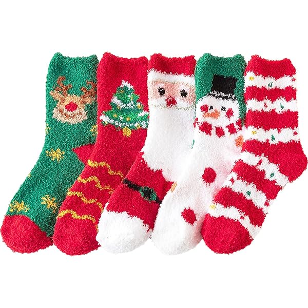 Fccrian Hausschuhsocken Damen - Flauschig Mit Rutschfester Sohle