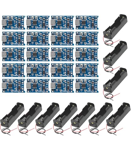 18650Portabatterie in plastica, 10 pezzi, 2 supporti paralleli 18650 da 3,7 V (batterie non incluse