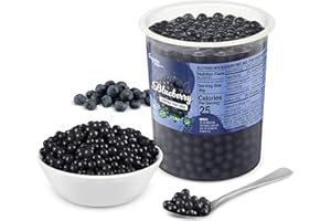 ‎THE INSPIRE FOOD COMPANY INSPIRE FOOD Bubble Tea Perlen Blaubeere für Bubble Tea | Popping boba Perlen, Tapioka Fruchtperlen und Boba Perlen - 100% vegan und glutenfrei, ohne künstliche Farbstoff, 1KG