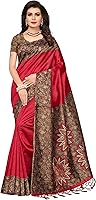 Mrinalika Fashion Women's Art Silk Saree With Blouse Piece (Srja006_Red)