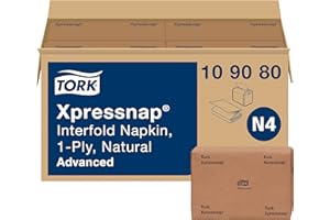 Tork Xpressnap® 109080 - Tovagliolo dispenser bianco N4, 1 strato, piega 1/4, 33 x 21,6 cm, 12 x 500 tovaglioli, 109080