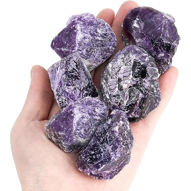 Pezzo Grezzo Di Lepidolite - Cristallo Viola Per Reiki E Guarigione - 1 Pz