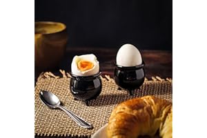 Elbenwald Harry Potter Magic Boiler Eierbecher Set pour Les sorciers de Wolrd Fans Hommes Femmes Unisexes en céramique Noir