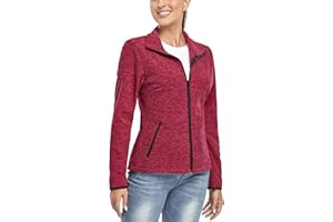 Soneven Giacca Pile Con Zip Donna, Giacca Donna Invernale Giacche di Pile da Escursionismo da Donna Leggero Taglie Forti per Sport Corsa Sci All'aperto