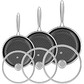 RIOVARM Stainless Steel Frying Pan Set with Lids Induction Frying Pans Nonstick Cookware 20cm 26cm 30cm Wok Pan Dishwasher Sa