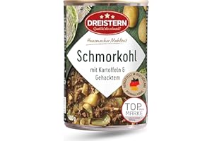 ‎DREISTERN DREISTERN Braised Cabbage 400 g I With Potatoes & Pork Chop I Hearty Ready Meal in Recyclable Canning I Long Shelf Life Thanks to Natural Preservation I Homemade Quality