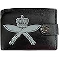 Klassek Royal Gurkha Rifles Image Men Wallet Real Leather Cap Badge Emblem Military Crest Insignia RFID Blocking with Coin Pocket and Metal Gift Box