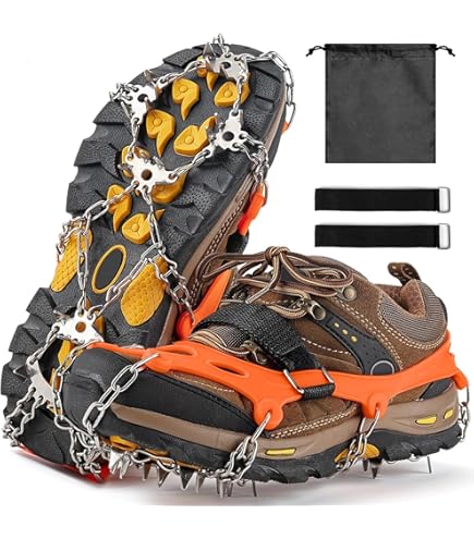 HighTatras Laars stijgijzers spikes anti-slip berg wandelen stijgijzers voor sneeuw ijs voor de winter trekking 8 of 18 roestvrij stalen spikes maat M, L of XL ice crampons