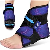 Hilph Foot and Ankle Ice Pack for Swelling, Reusable Gel Cold Compress Pack, Cold and Heat Therapy for Anklet, Feet and Heel,