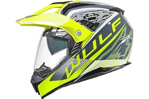 WULF STRATOS GLOVES Wulfsport OPTIMA Helmet Adult Motocross Helmet - Yellow L (59-60cm)