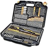 Terratek 246pc Combination Drill Bit Set, Includes HSS titanium twist drill bits, Masonry Drill Bits, Wood Drill Bits, Screwd
