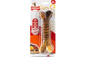 Nylabone Extreme Tough Dog Chew Toy Bone, Durable, Cleans Teeth, Beef & Cheese, X-Large, for Dogs Over 23 kg