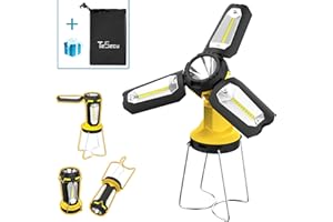 Tesecu Lanterne de Camping LED 8 Modes, Lampe de Camping, Lampe pour Pêche, Excursion, Jardin, Patio