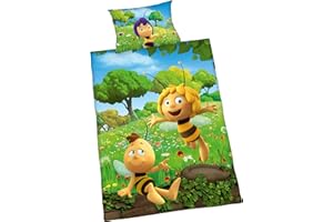 Klaus Herding Gmbh Pszczółka Maja Zestaw Pościeli, Wielokolorowy, 100 x 135 cm, 40 x 60 cm