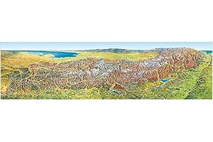 MARCO POLO Das Große Alpen Panorama Sommer, plano in Hülse: 1:400000