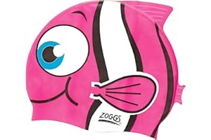 Zoggs Junior Silicone Swimming Cap, Swim Hat, up to 14 years