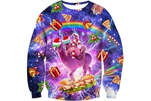 AIDEAONE Pull de Noël Homme Femme Pull de Noël drôle Pull de Noël Laid