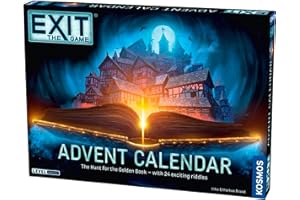 Thames & Kosmos |681951 | WYJĄD: Kalendarz adwentowy - polowanie na złotą książkę | 24 zagadki do rozwiązania | pokoje 3D do odkrycia | Wiek 10+