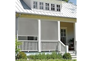 ACXIN Senkrechtmarkise 180x140cm Vertikalmarkise Sichtschutz Terrasse Balkonrollo für Balkon, Terrasse, Garten - Sonnenschutz Beschattung Windschutz Wetterfest, Grau