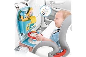 caterbee Giocattoli per Auto per Bambini con Centro del Volante per Giocare e calciare (Volante), 6-36 Mesi