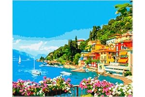 Kolorowanka z Liczbami 7 Artists Beloved Italy 40x50 cm | Numer Rzutki | Malowanie Według Numeru Dla Dorosłych | Numer Sztuki | Maluj Według Numeru | Maluj Według Numerów