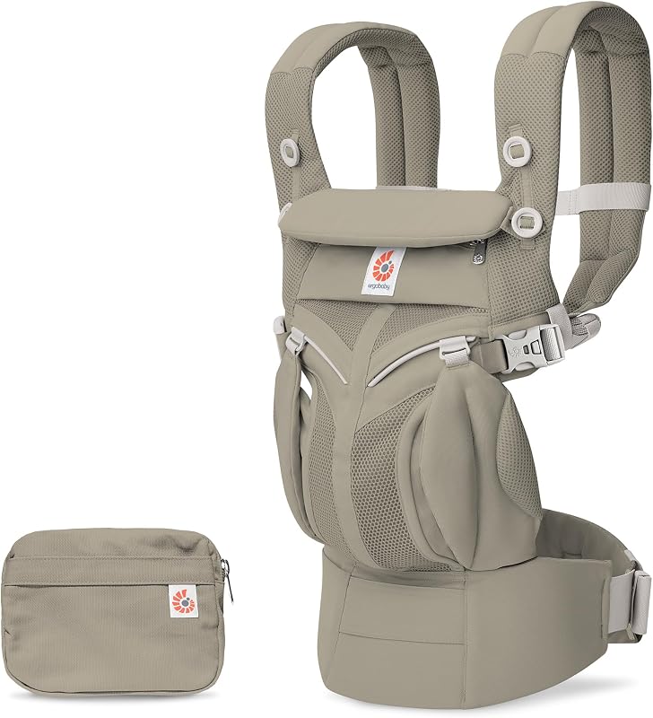 Ergobaby Baby Carrier for Newborn to Toddler, Ergonomic 4-Position Omni Classic Mesh, Baby Carrier Back Front Facing Backpack, Soft Olive