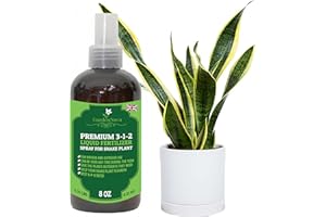 GARDENNOVA Proffesional Snake Plant Spray Fertilizer Mist for Home Gardening | 3-1-2 Gentle Blend Mist for Healthy Leaves & Growth | Essential Nutrients for Snake Plants - 8oz