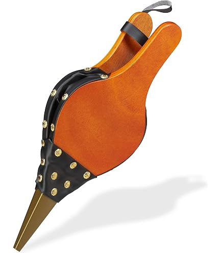 VICMAT Houten Blaasbalg – 30,5 X 12,5 Cm, Voor Open Haard, Barbecue, Kampvuur En Picknick, Met Leren Ophanglus, Retro Design
