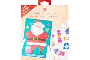 Talking Tables Kit de manualidades para hacer tarjetas navideñas para niños, paquete de 12